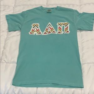 ADPi Alpha Delta Pi seafoam green letter tee